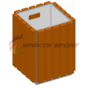 Купить Урна металлическая в деревянной обрешетке SP МФ400 в Сысерть 